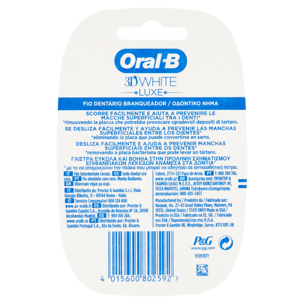 FILO INTERDENTALE ORAL B 3D LUXE 35MT PZ.1 - 1
