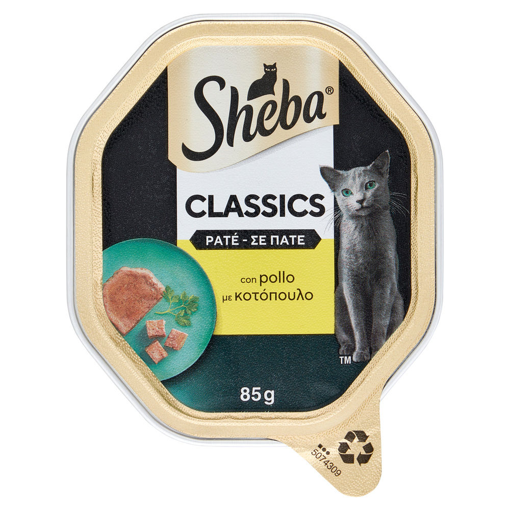 Sheba patè classic pollo vaschetta g 85