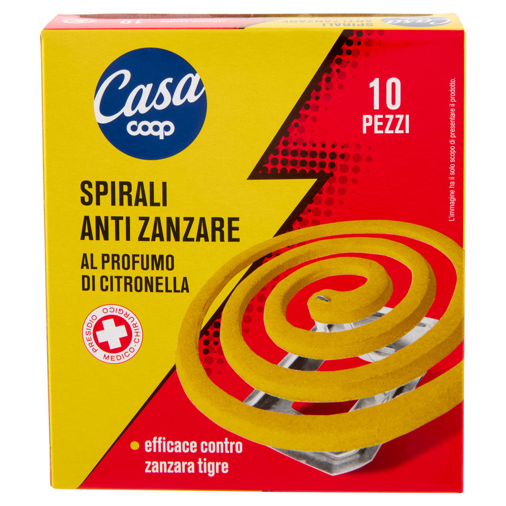 SPIRALI PROFUMATE ANTIZANZARE INSETTICIDA COOP CASA PZ.10 - 2