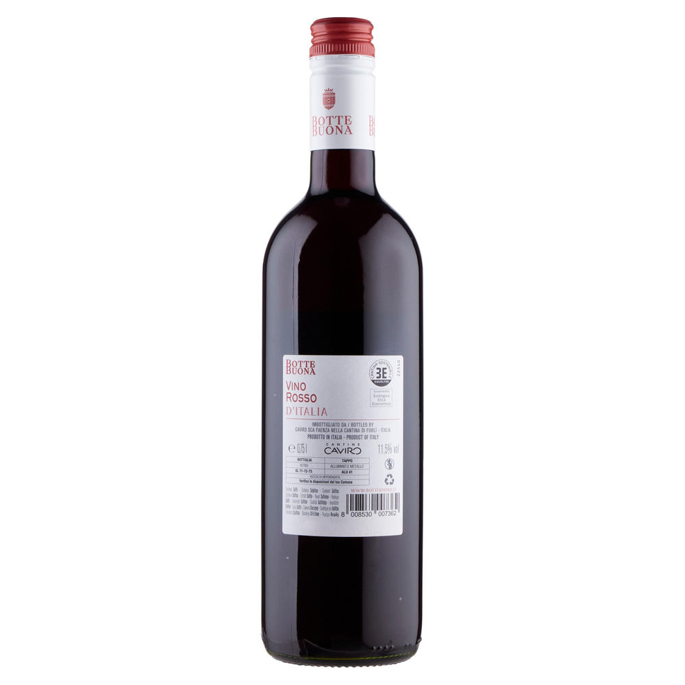 ROSSO D'ITALIA DA TAVOLA BOTTE BUONA TAPPO STELVIN CAVIRO ML.750 - 1