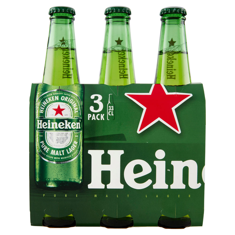 BIRRA HEINEKEN 5 GRADI BOTTIGLIA CLUSTER ML 330 X 3 - 1