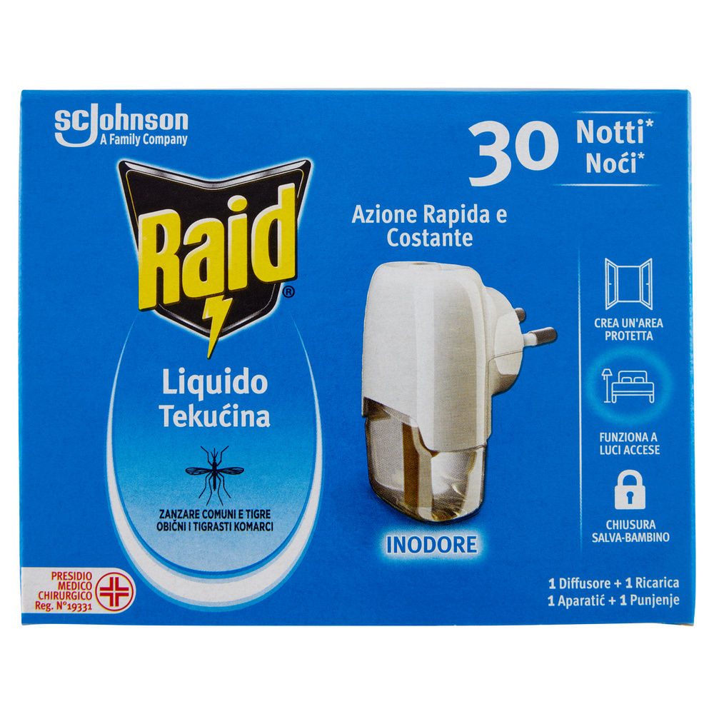 INSETTICIDA BASE LIQUIDO RAID+RICARICA 30 NOTTI - 0