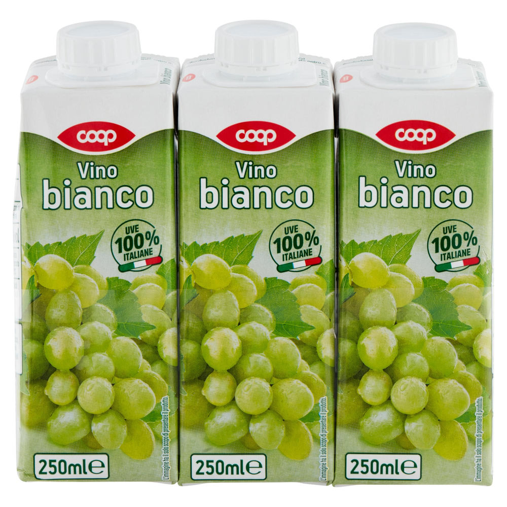 VINO BIANCO DA TAVOLA COOP BRICK ML 250X3 - 0