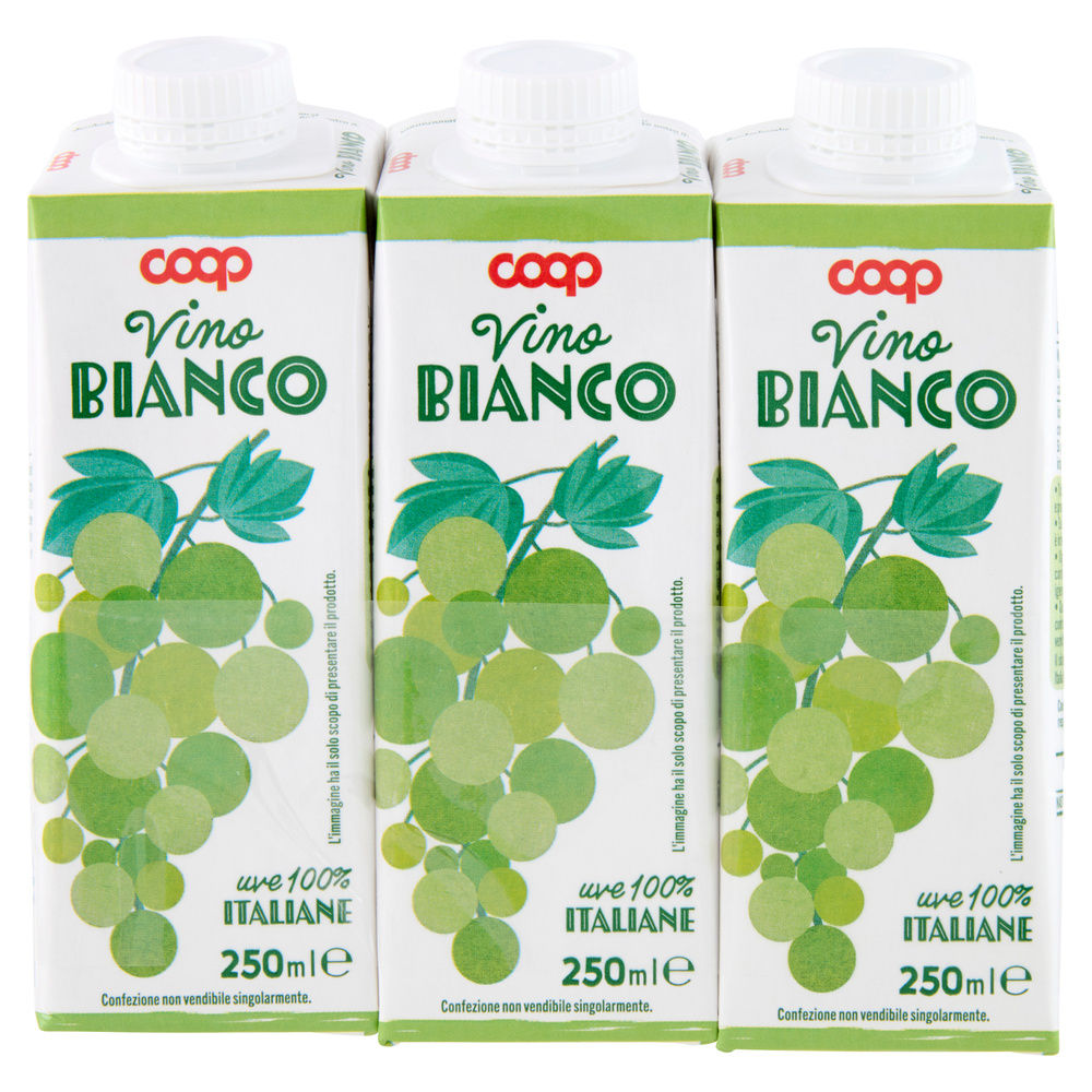 VINO BIANCO DA TAVOLA COOP BRICK ML 250X3 - 3