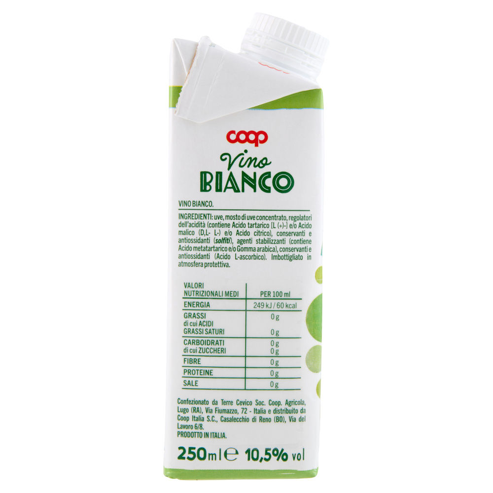 VINO BIANCO DA TAVOLA COOP BRICK ML 250X3 - 4