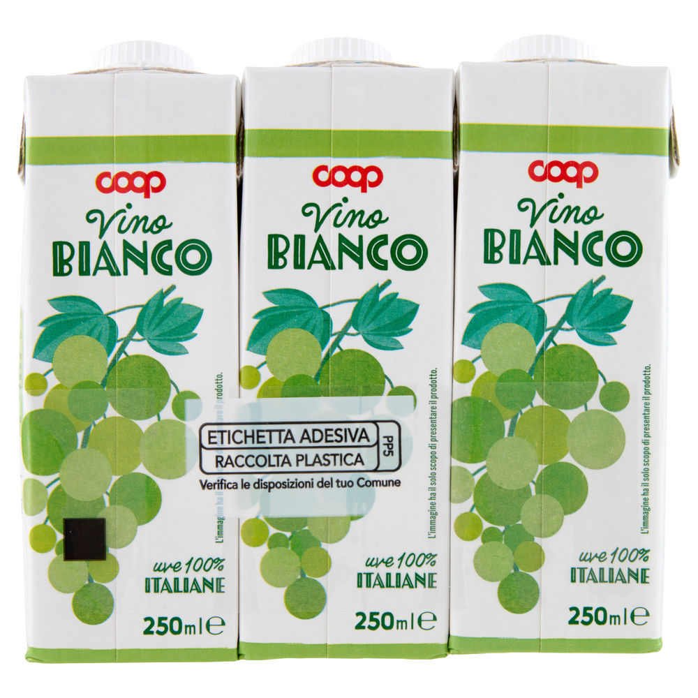 VINO BIANCO DA TAVOLA COOP BRICK ML 250X3 - 1