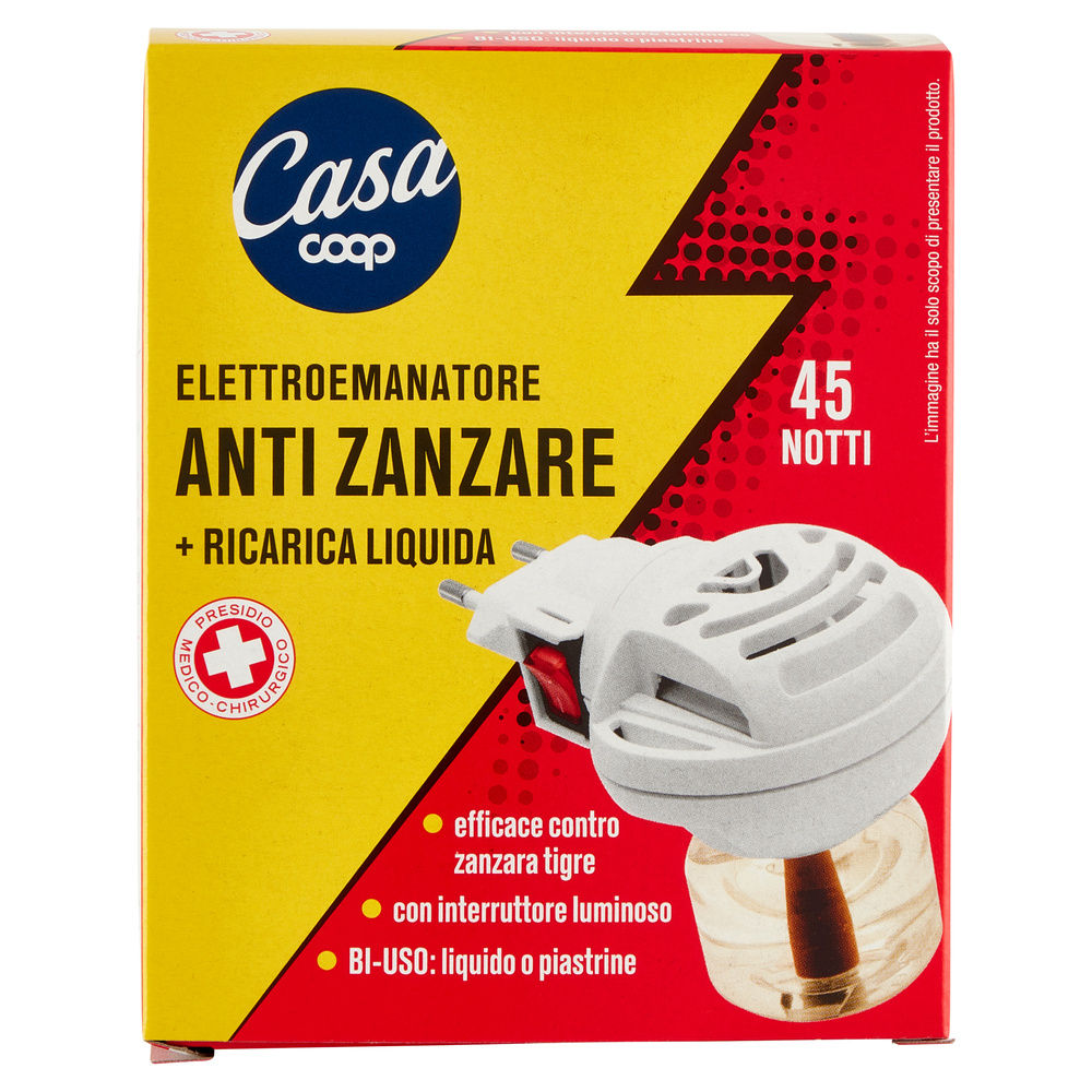 Elettroemanatore insetticida coop casa base+ricarica liquida 45 notti ml 35 pz.1