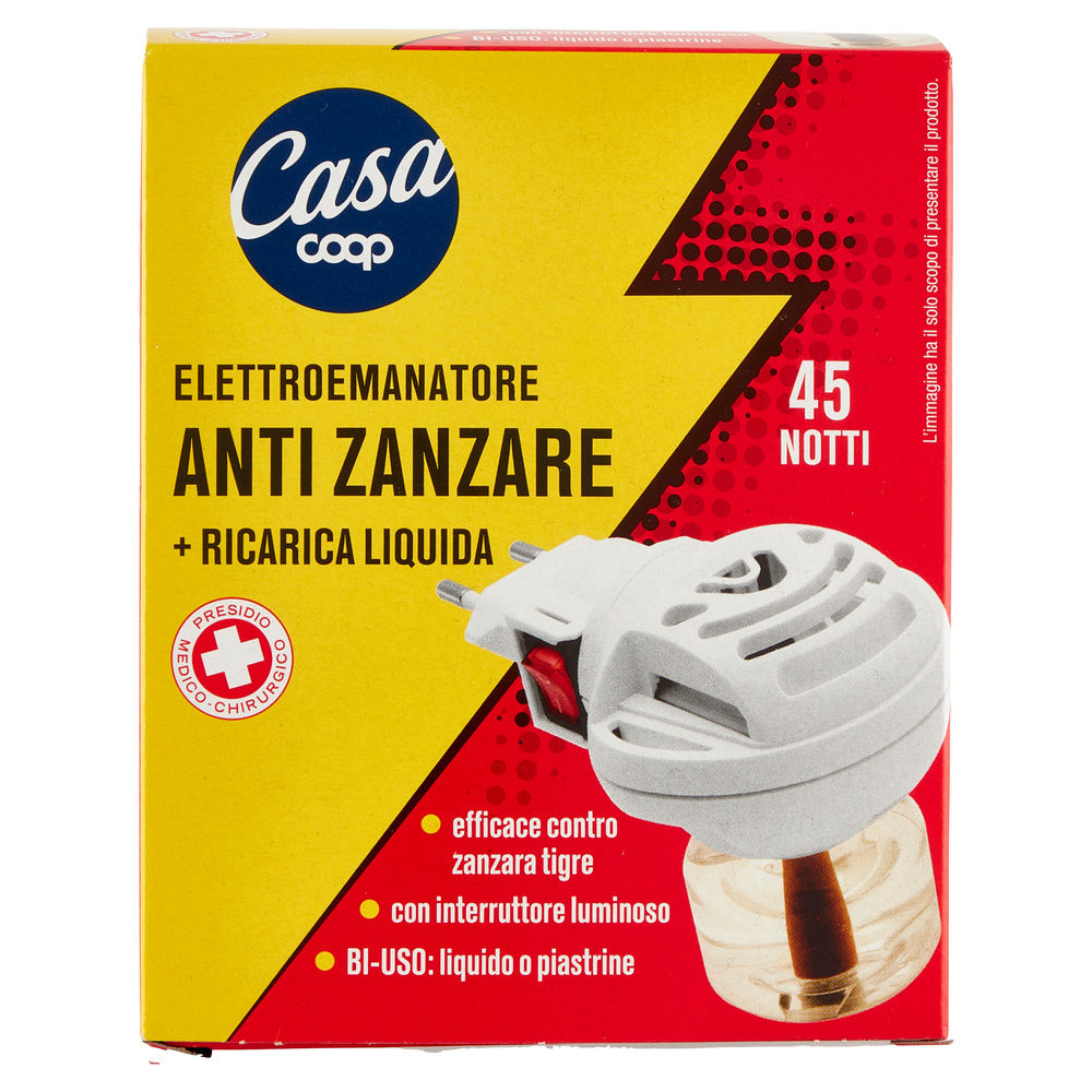 ELETTROEMANATORE INSETTICIDA COOP CASA BASE+RICARICA LIQUIDA 45 NOTTI ML 35 PZ.1 - 2