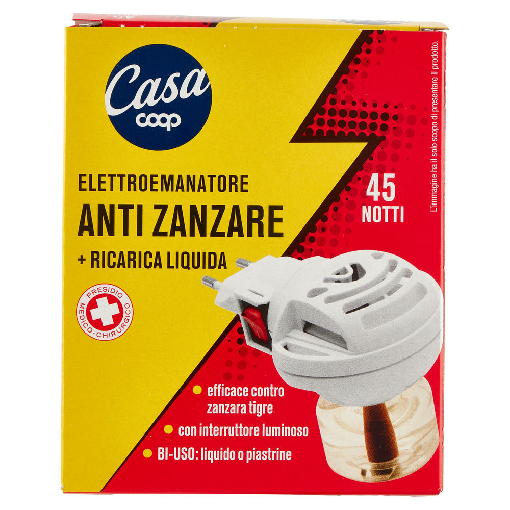 ELETTROEMANATORE INSETTICIDA COOP CASA BASE+RICARICA LIQUIDA 45 NOTTI ML 35 PZ.1 - 1