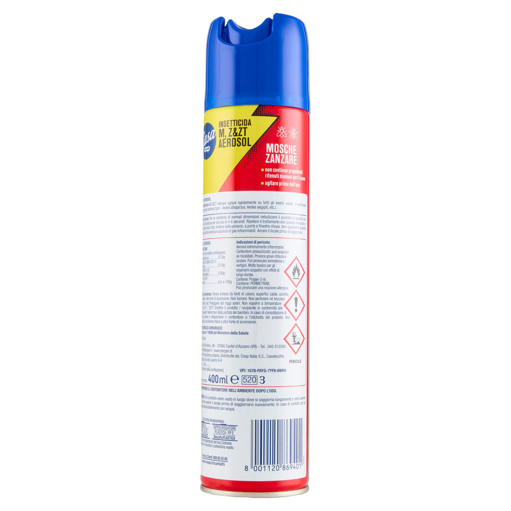 INSETTICIDA SPRAY COOP CASA MOSCHE E ZANZARE ML 400 - 12