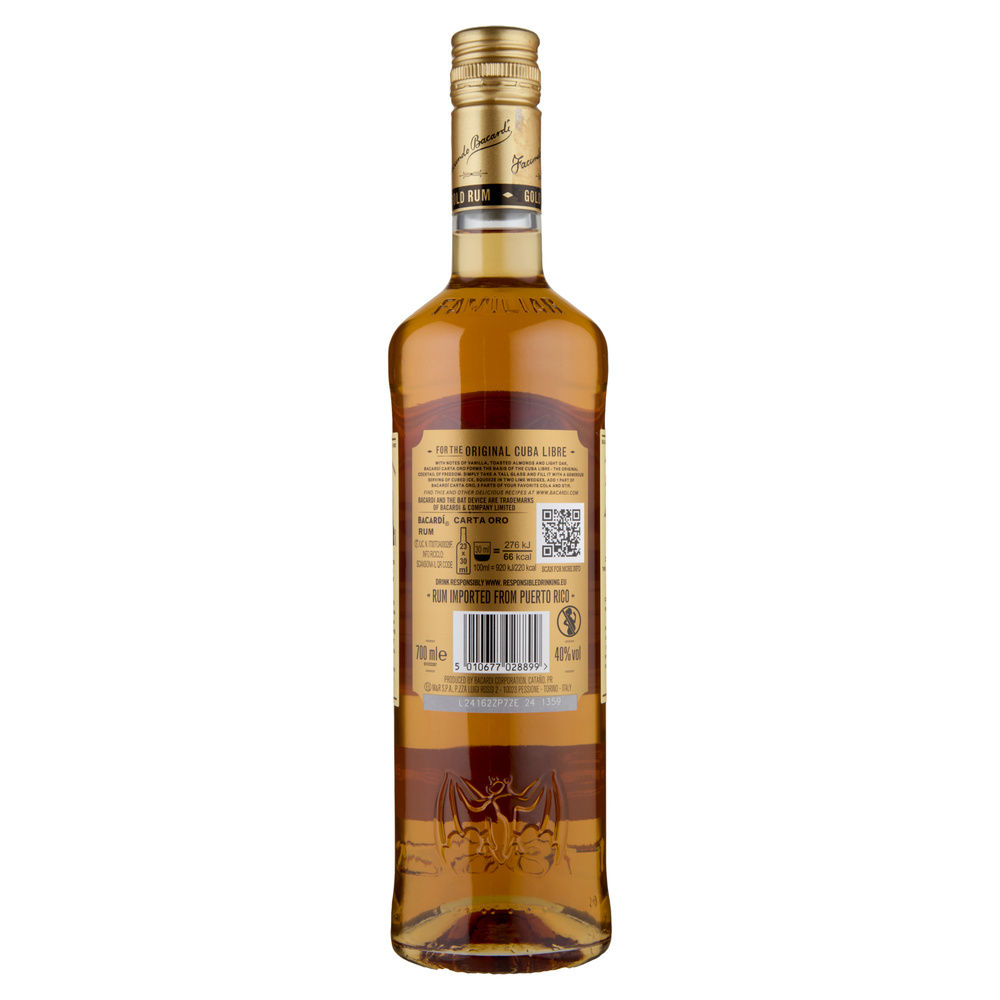 RUM BACARDI CARTA ORO 40 GRADI BOTTIGLIA ML.700 - 1