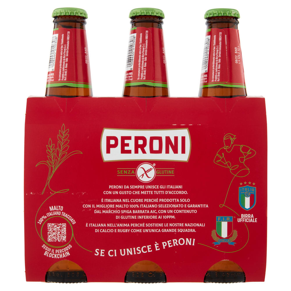 BIRRA PERONI SENZA GLUTINE 4,7 GRADI BOTTIGLIA CLUSTER ML 330 X 3 - 1