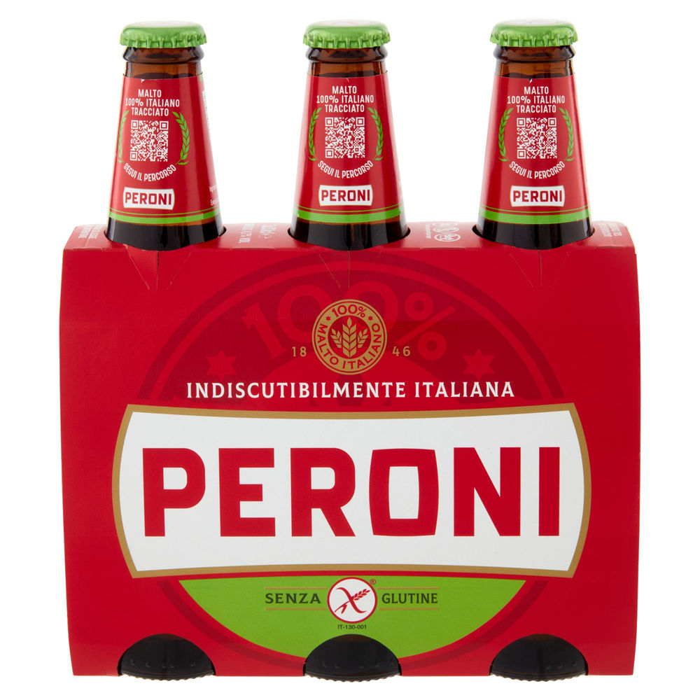 BIRRA PERONI SENZA GLUTINE 4,7 GRADI BOTTIGLIA CLUSTER ML 330 X 3 - 5