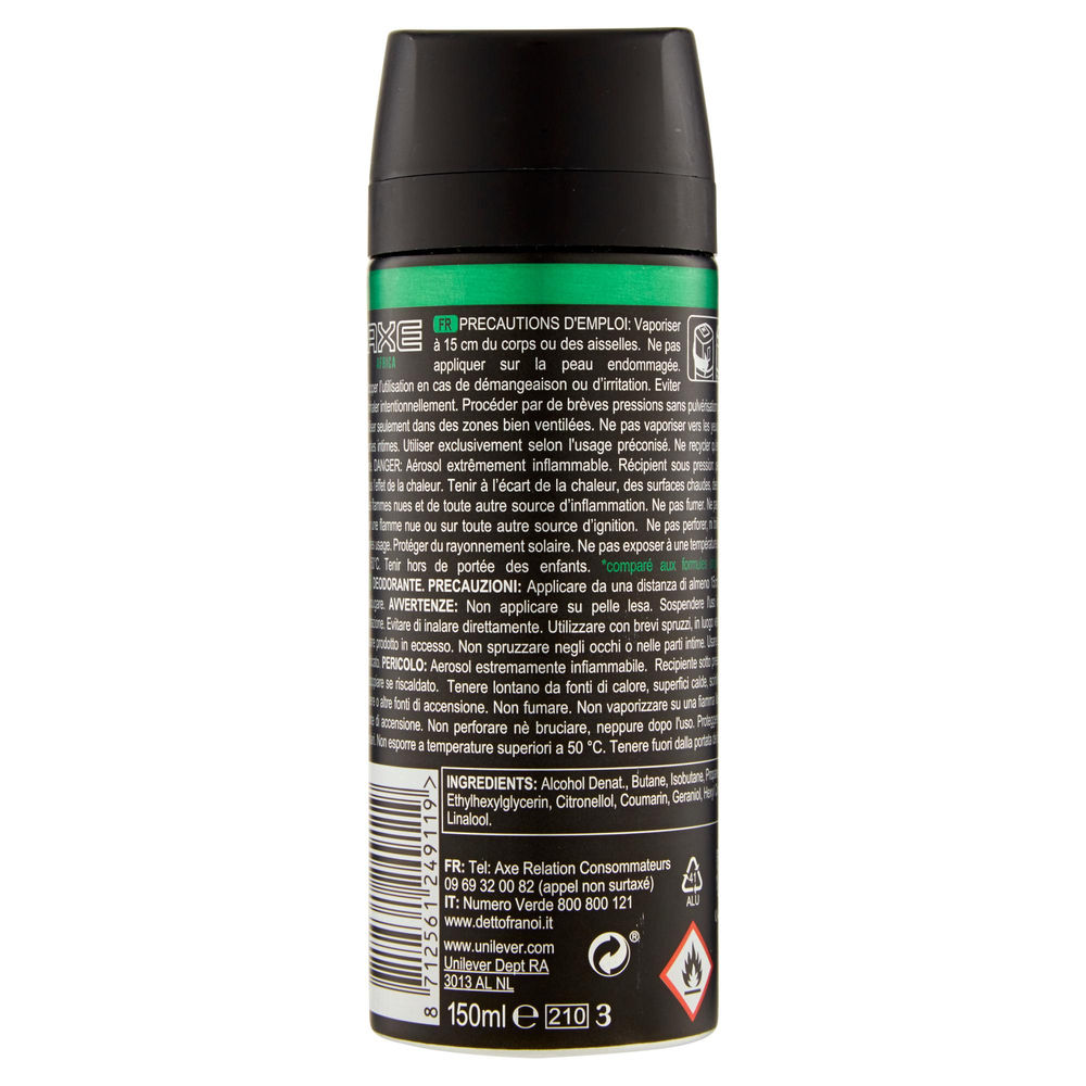 DEODORANTE AXE AFRICA SPRAY ML.150 - 1