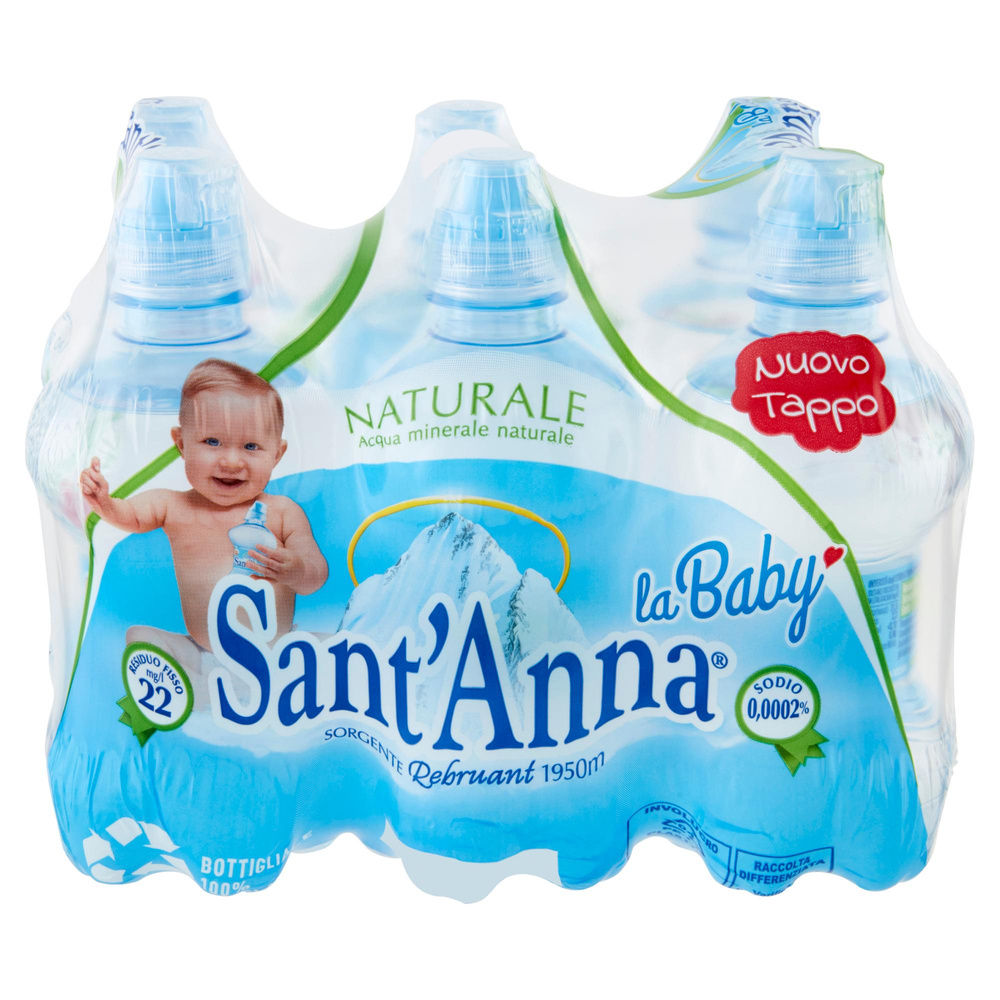 ACQUA MINERALE NATURALE SANT'ANNA LA BABY PUSH & PULL ML. 250X6 - 6