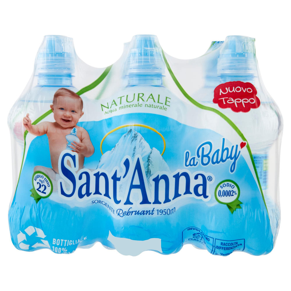 ACQUA MINERALE NATURALE SANT'ANNA LA BABY PUSH & PULL ML. 250X6 - 0