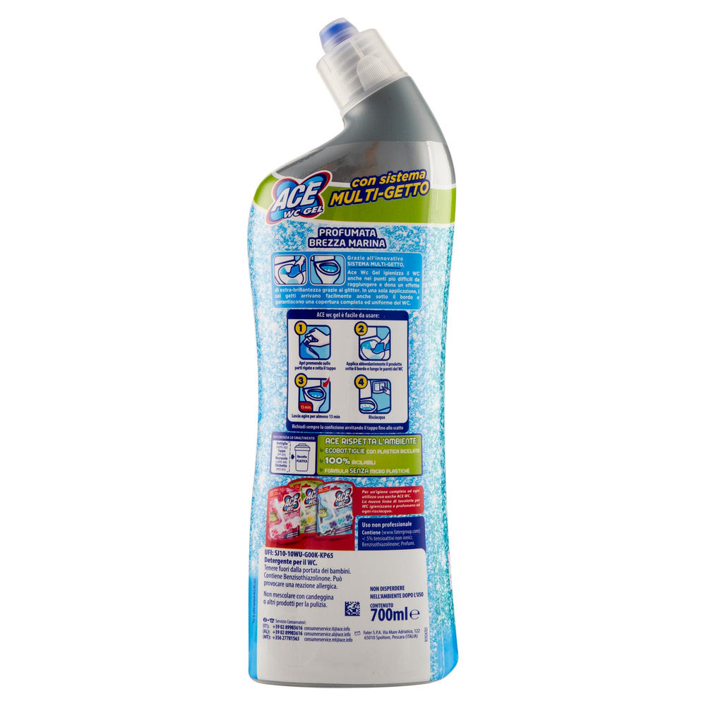 DETERGENTE WC GEL ACE PROFUMATO ASSORTITO BREZZA MARINA/MUSCHIO BIANCO ML700 - 1