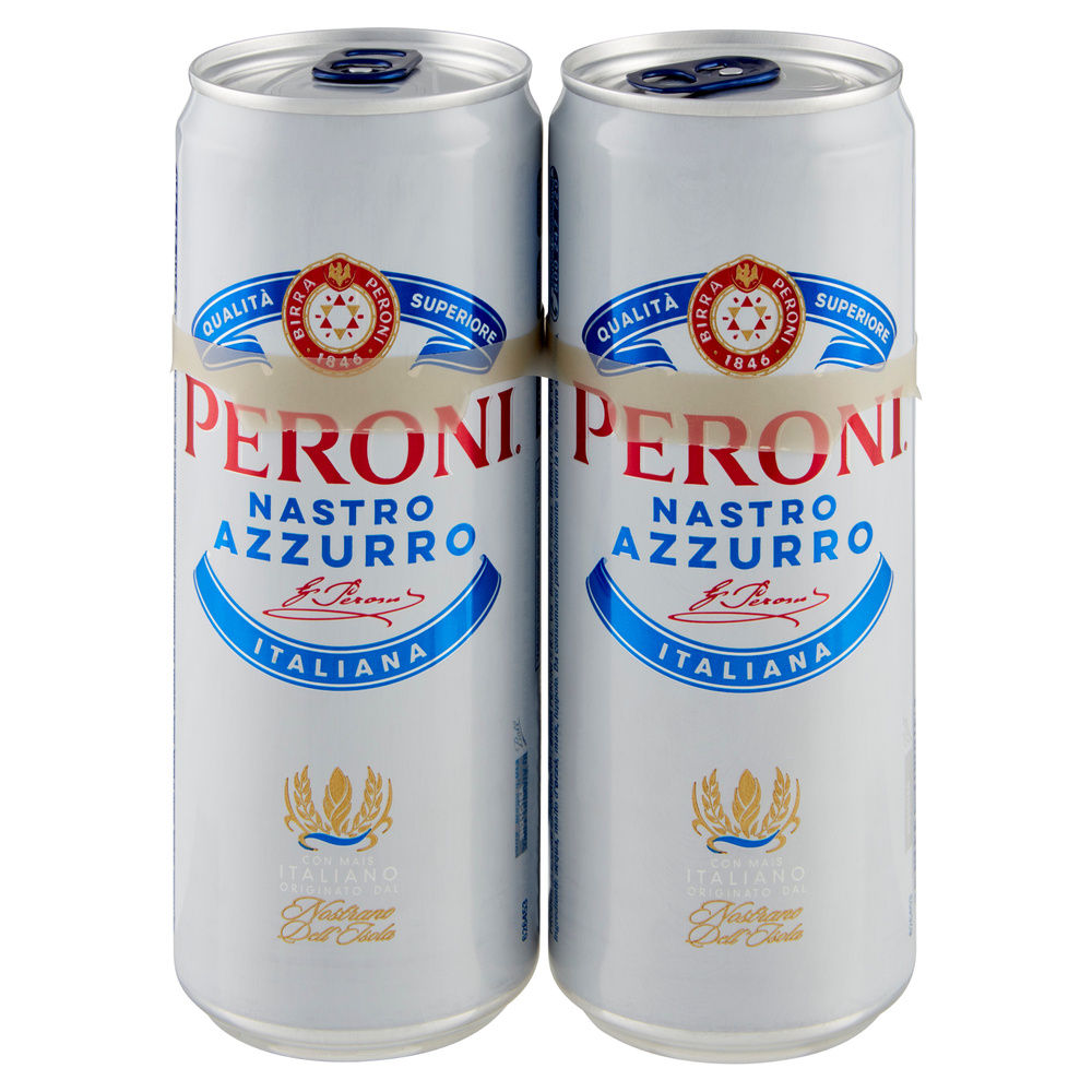 BIRRA NASTRO AZZURRO 5 GRADI PERONI CLUSTER LATTINA ML 330 X 2 - 3