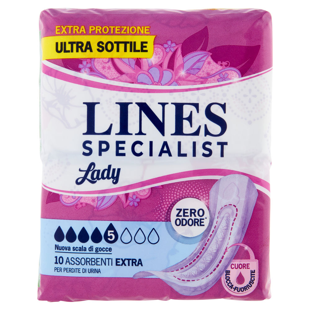 ASSORBENTI PER INCONTINENZA LINES SPECIALIST EXTRA PZ 10 - 0