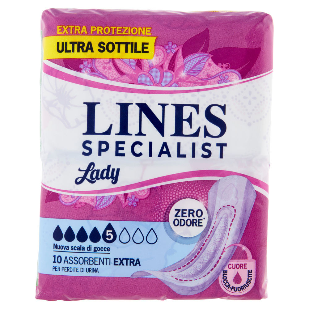 ASSORBENTI PER INCONTINENZA LINES SPECIALIST EXTRA PZ 10 - 6