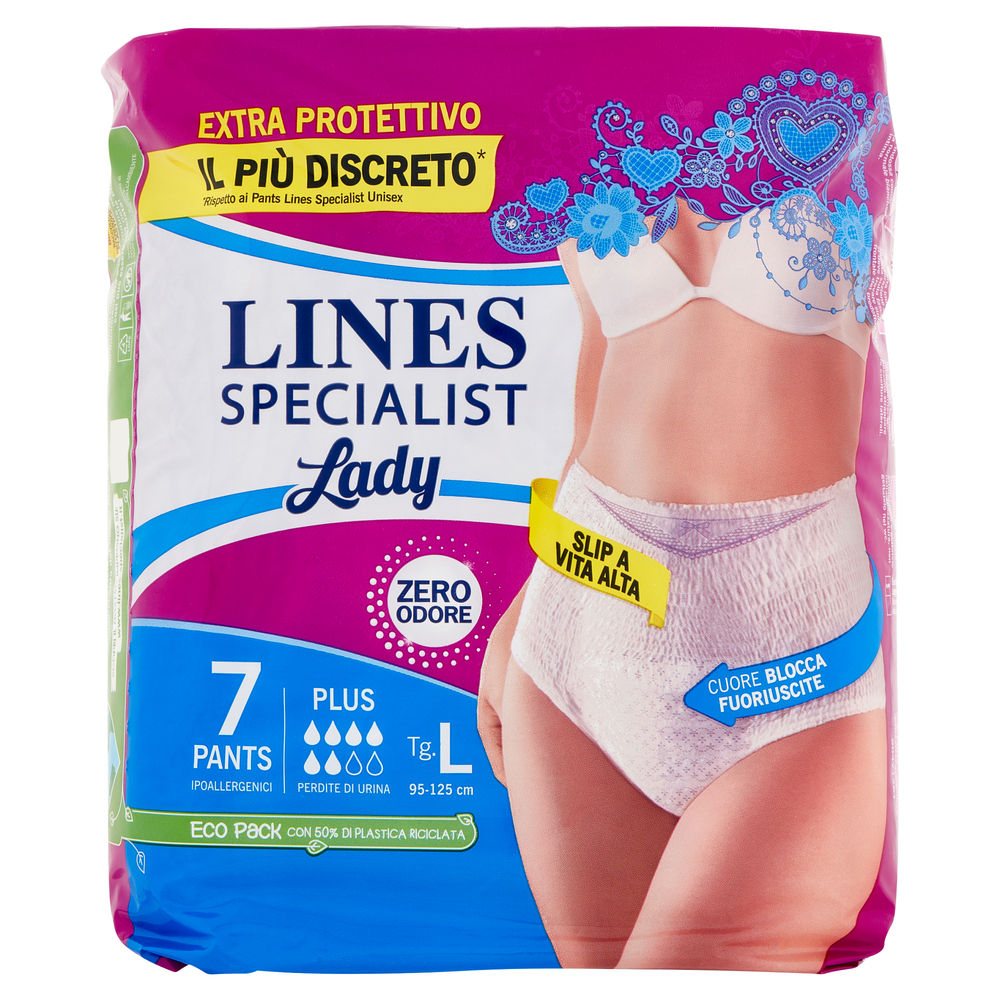 ASSORBENTI INCONTINENZA LINES PANTS SPECIALIST PLUS TG. L PZ 7 - 0