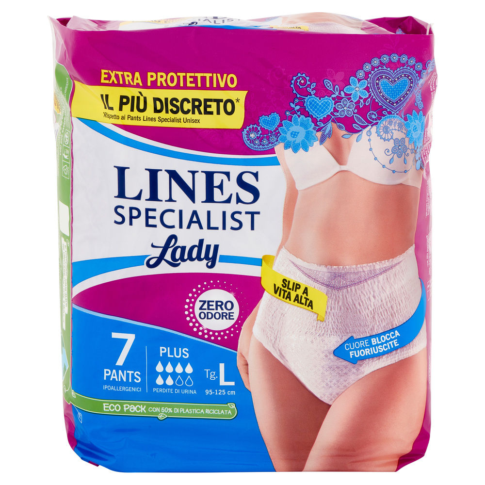 ASSORBENTI INCONTINENZA LINES PANTS SPECIALIST PLUS TG. L PZ 7 - 2