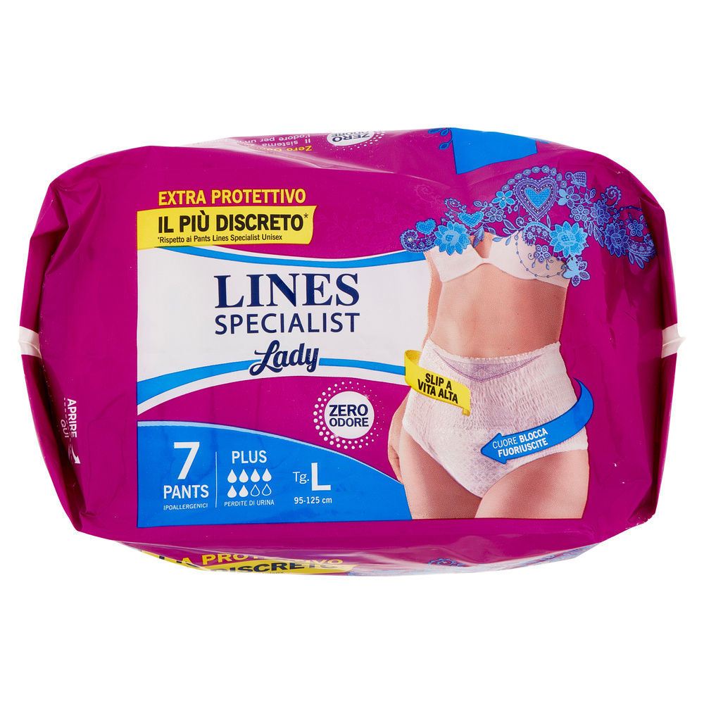 ASSORBENTI INCONTINENZA LINES PANTS SPECIALIST PLUS TG. L PZ 7 - 6