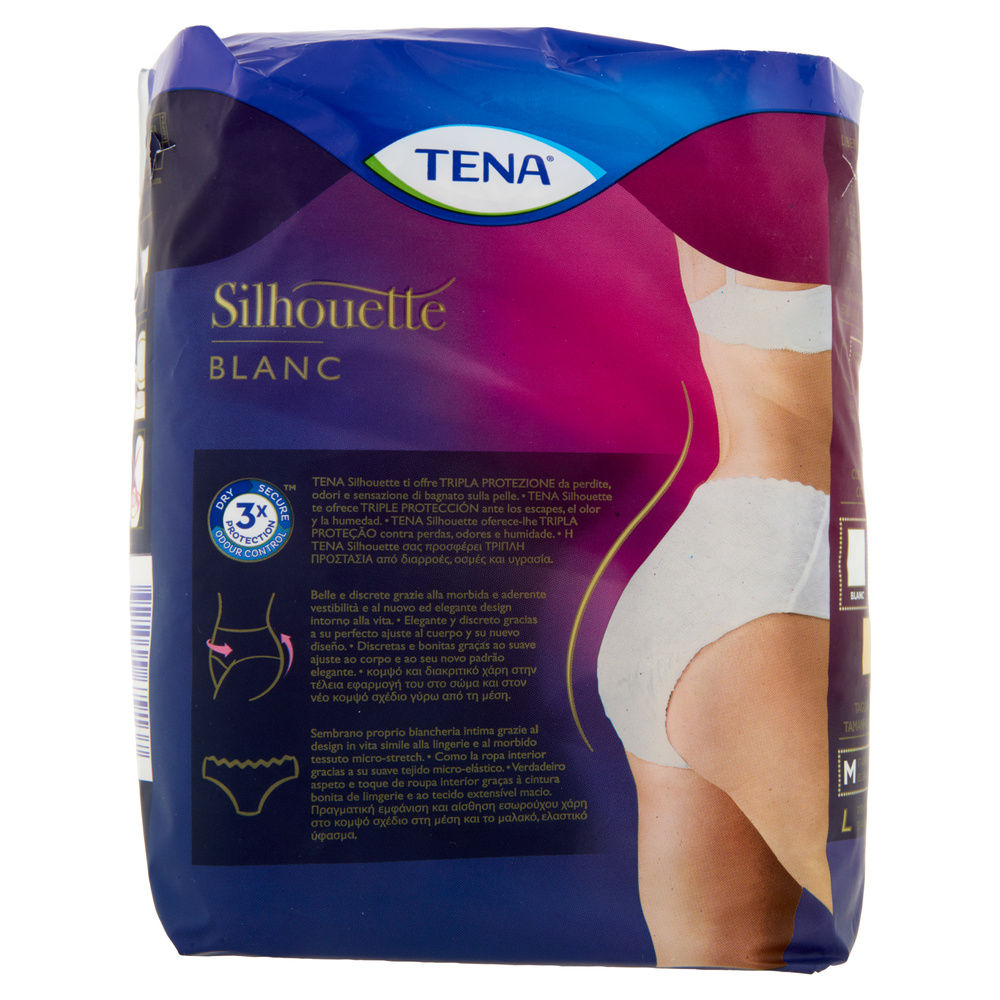 ASSORBENTI PER INCONTINENZA TENA SILHOUETTE NORMAL BLANC MEDIUM PEZZI 6 - 1