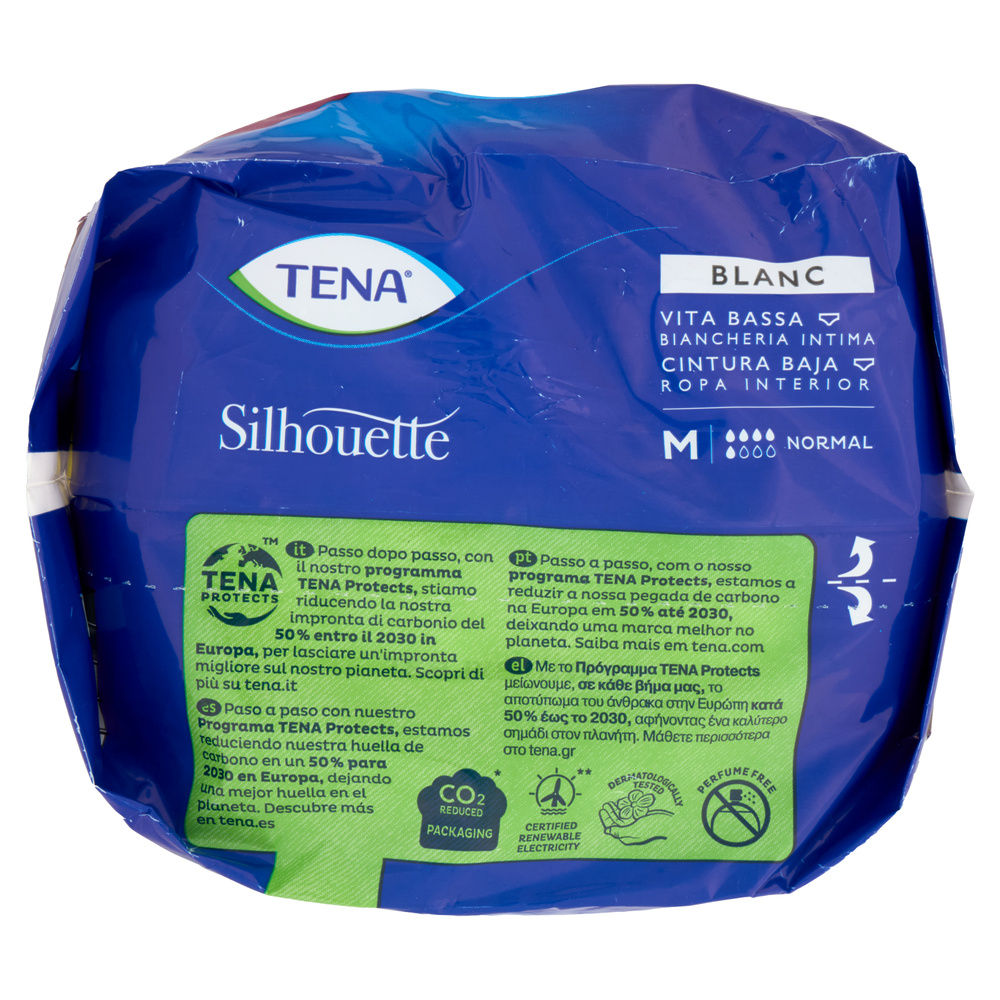 ASSORBENTI PER INCONTINENZA TENA SILHOUETTE NORMAL BLANC MEDIUM PEZZI 6 - 7