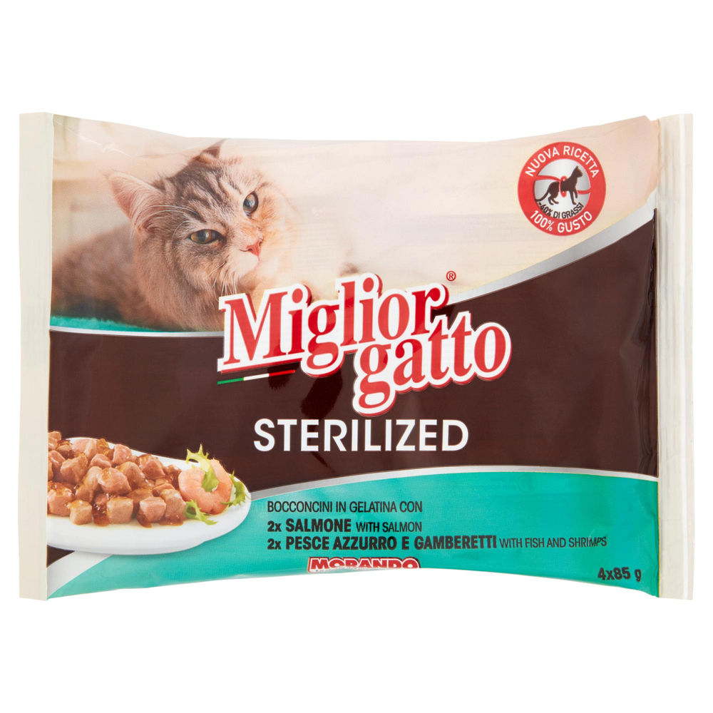 BOCCONCINI MIGLIOR GATTO STERILIZED PESCE IN GELATINA FP 4 PZ X G 85 - 0