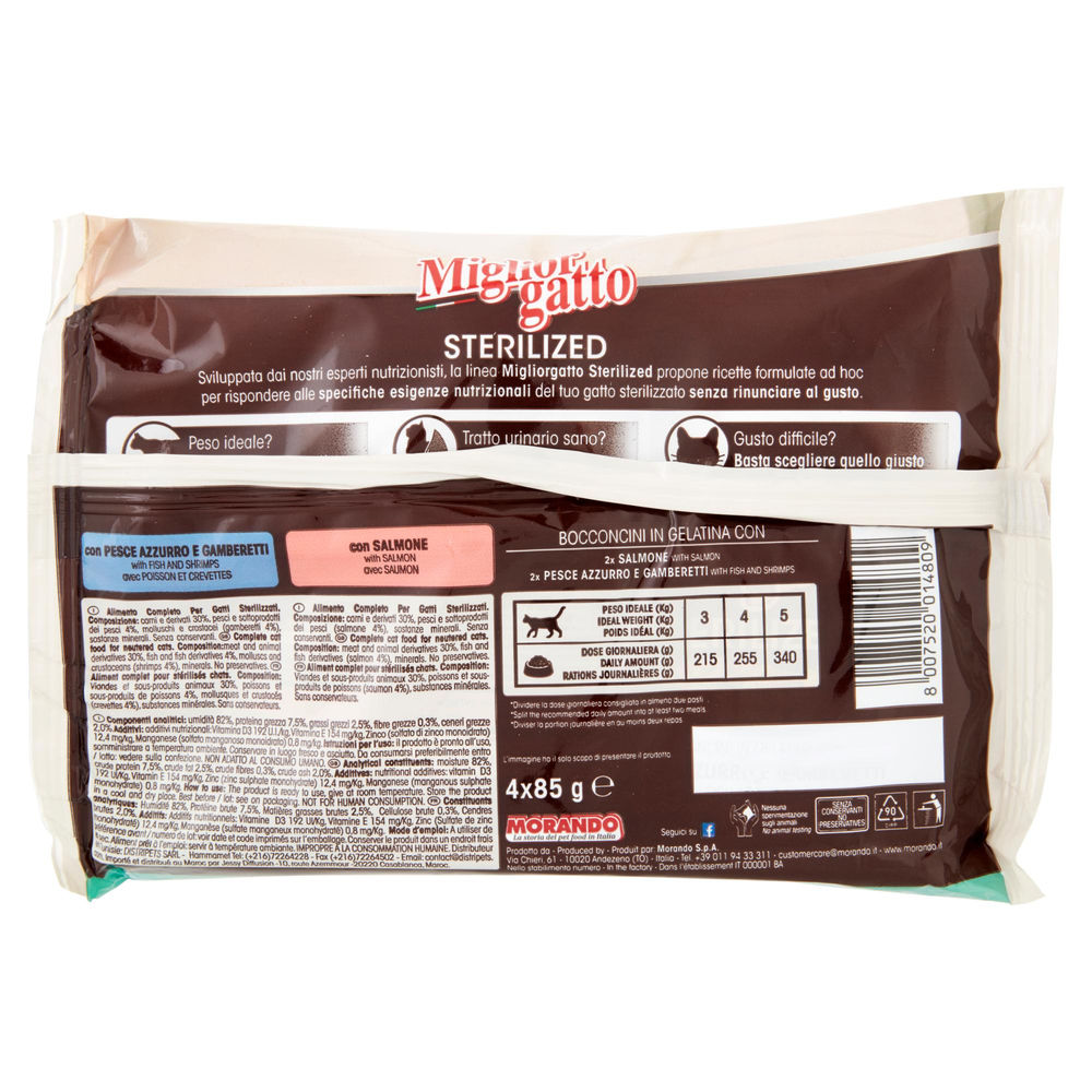 BOCCONCINI MIGLIOR GATTO STERILIZED PESCE IN GELATINA FP 4 PZ X G 85 - 1