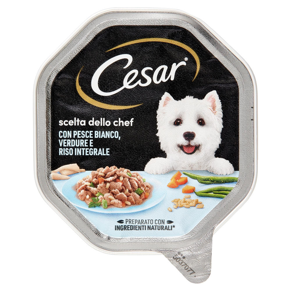UMIDO CANE CESAR SCELTA DELLO CHEF PESCE RISO VERDURE VASCHETTA G 150 - 3