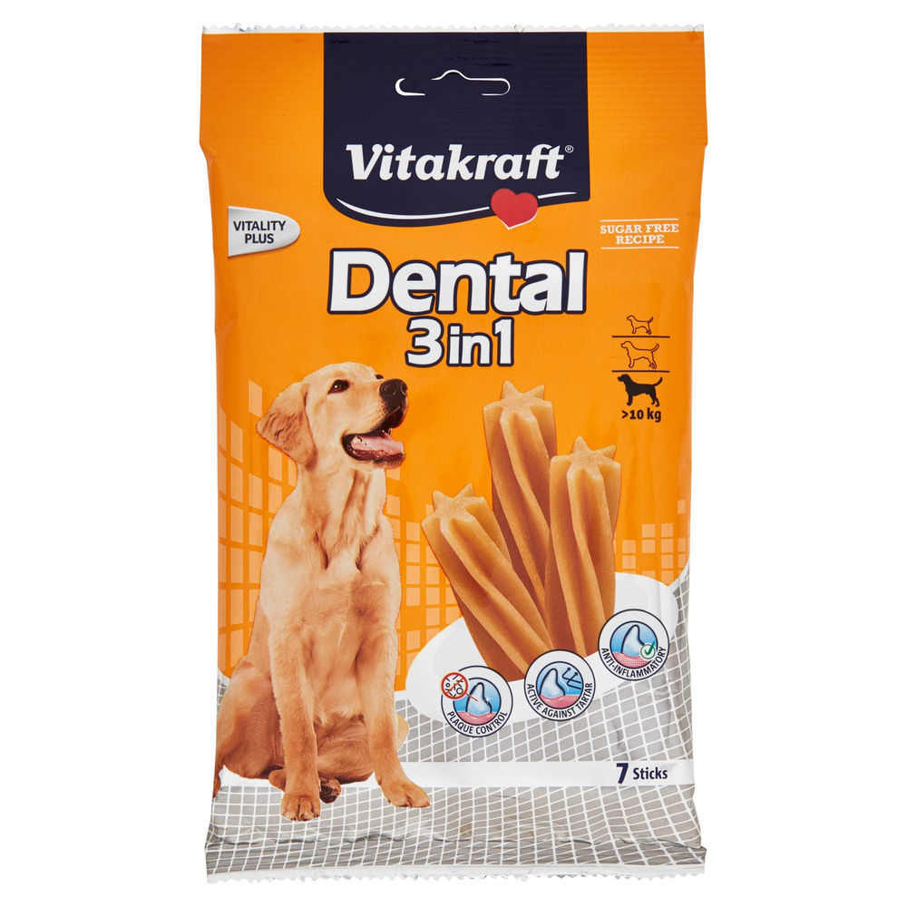 SNACK PER CANI  DENTAL 3IN1 MEDIUM  VITAKRAFT SACCHETTO G. 180 - 2