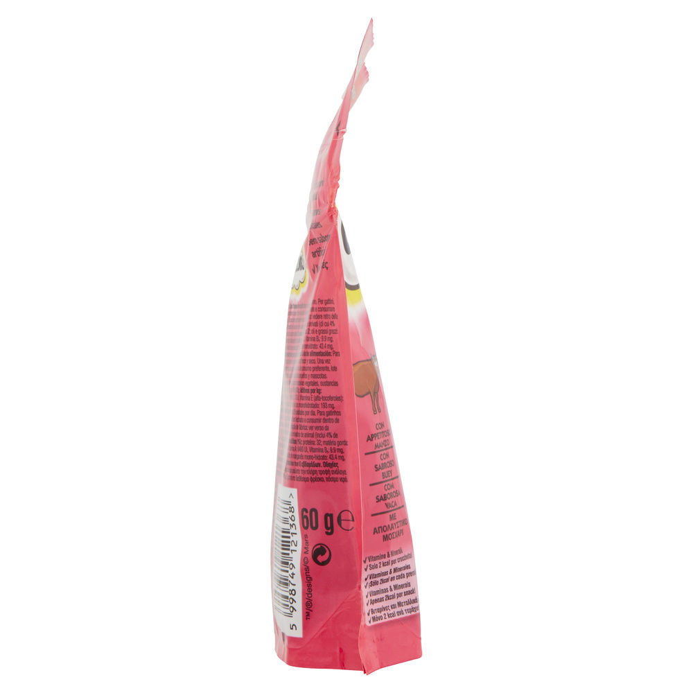 SNACK PER GATTI  MANZO CATISFACTIONS BUSTA G 60 - 4