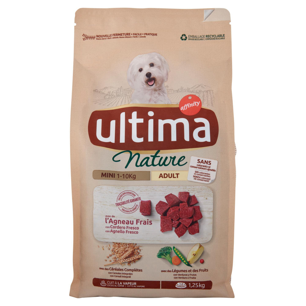 PASTO COMPLETO MINI AGNELLO ULTIMA DOG NATURE SACCHETTO KG 1,25 - 0