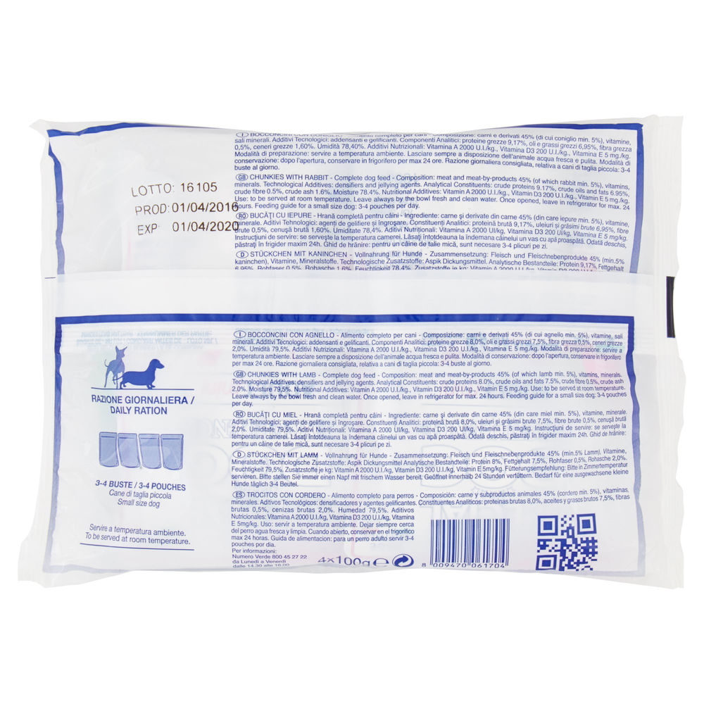UMIDO CANE BOCCONCINI SPECIAL DOG EXCELLENCE MINI ADULT AGN/CON MULTIPACK G100X4 - 1