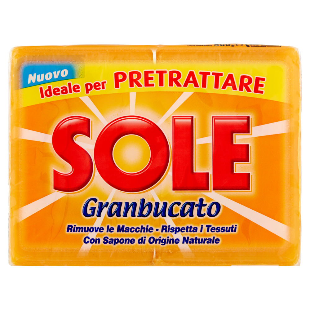 SOLE A MANO SAPONE BUCATO GIALLO GRAMMI 250X2 - 0