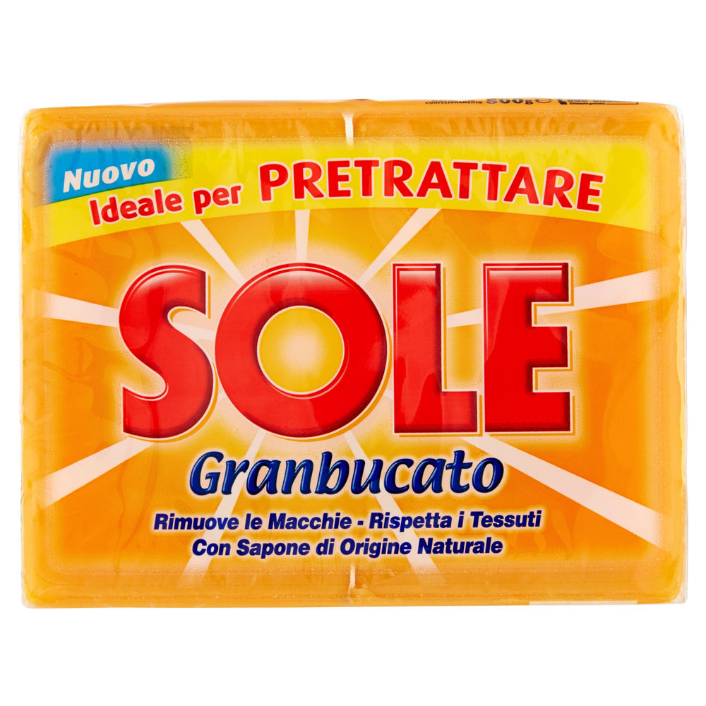 SOLE A MANO SAPONE BUCATO GIALLO GRAMMI 250X2 - 1