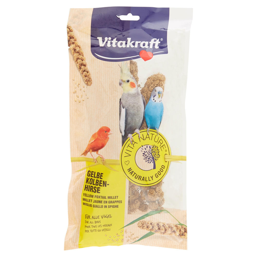 ALIMENTI UCCELLI MULTISPECIE VITAKRAFT SPIGA PANICO VITA NATURE  BUSTA G100 - 6