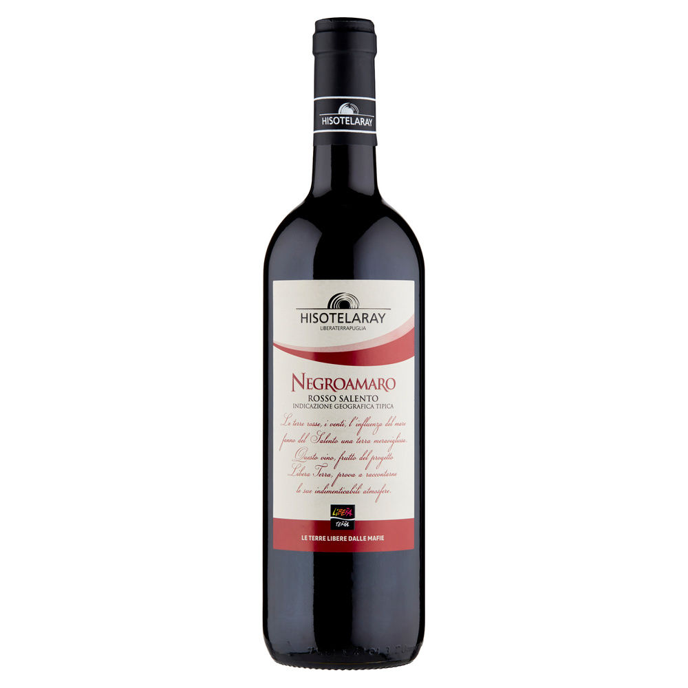 NEGRAMARO ROSSO HISOTELARAY IGT SALENTO BIO LIBERA TERRA ML 750 - 0