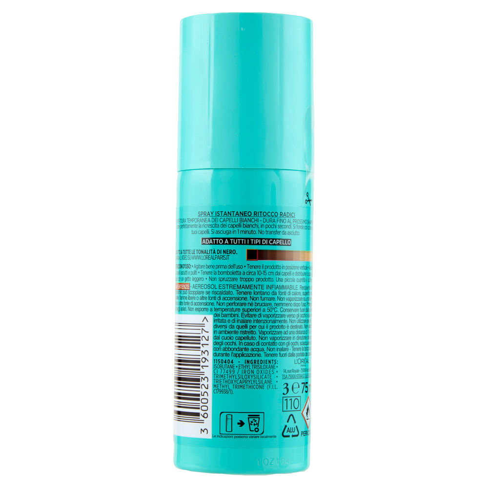 SPRAY ISTANTANEO L'OREAL RITOCCO PERFETTO 1 NERO PZ 1 - 1