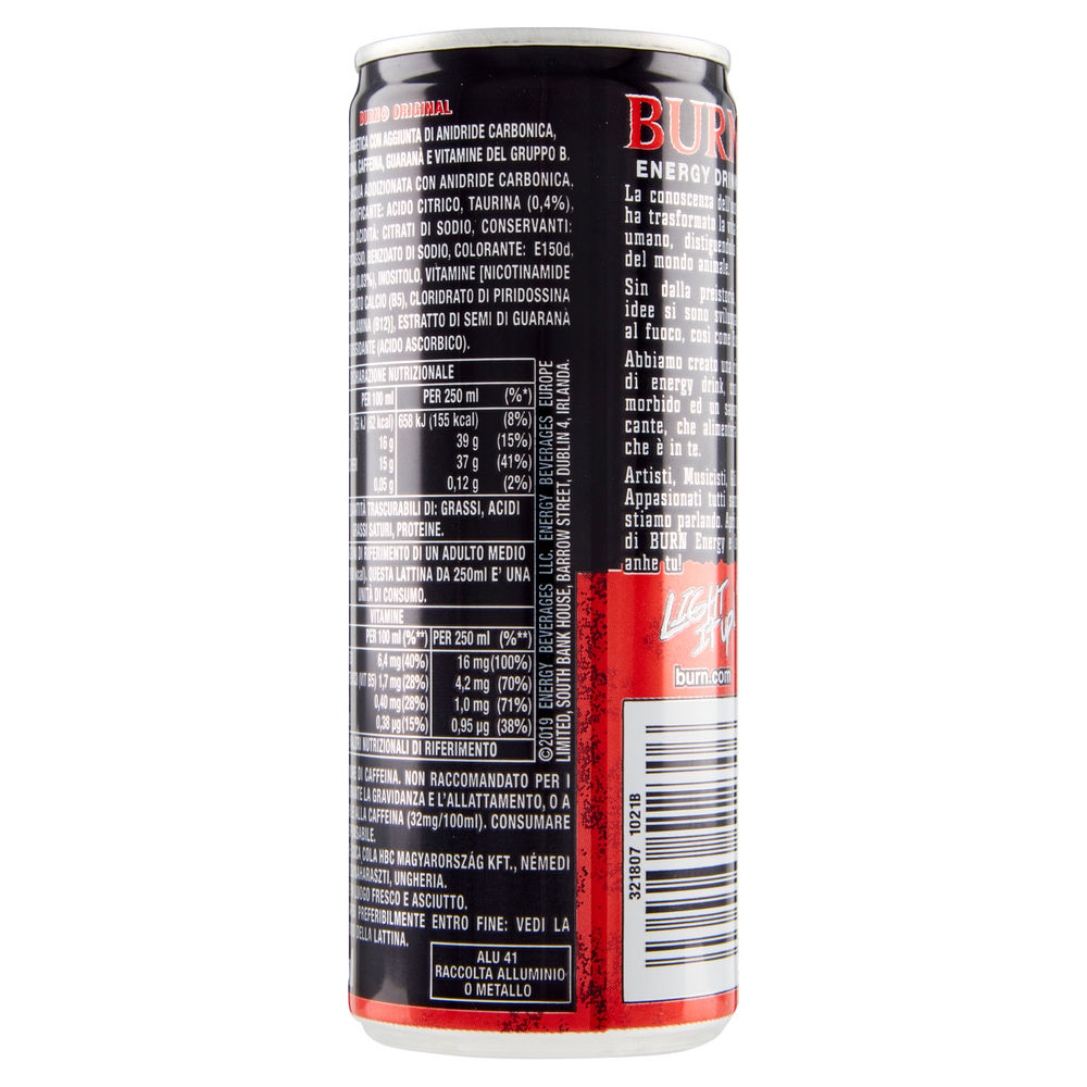 ENERGY DRINK BURN ORIGINAL LATTINA ML 250 - 1