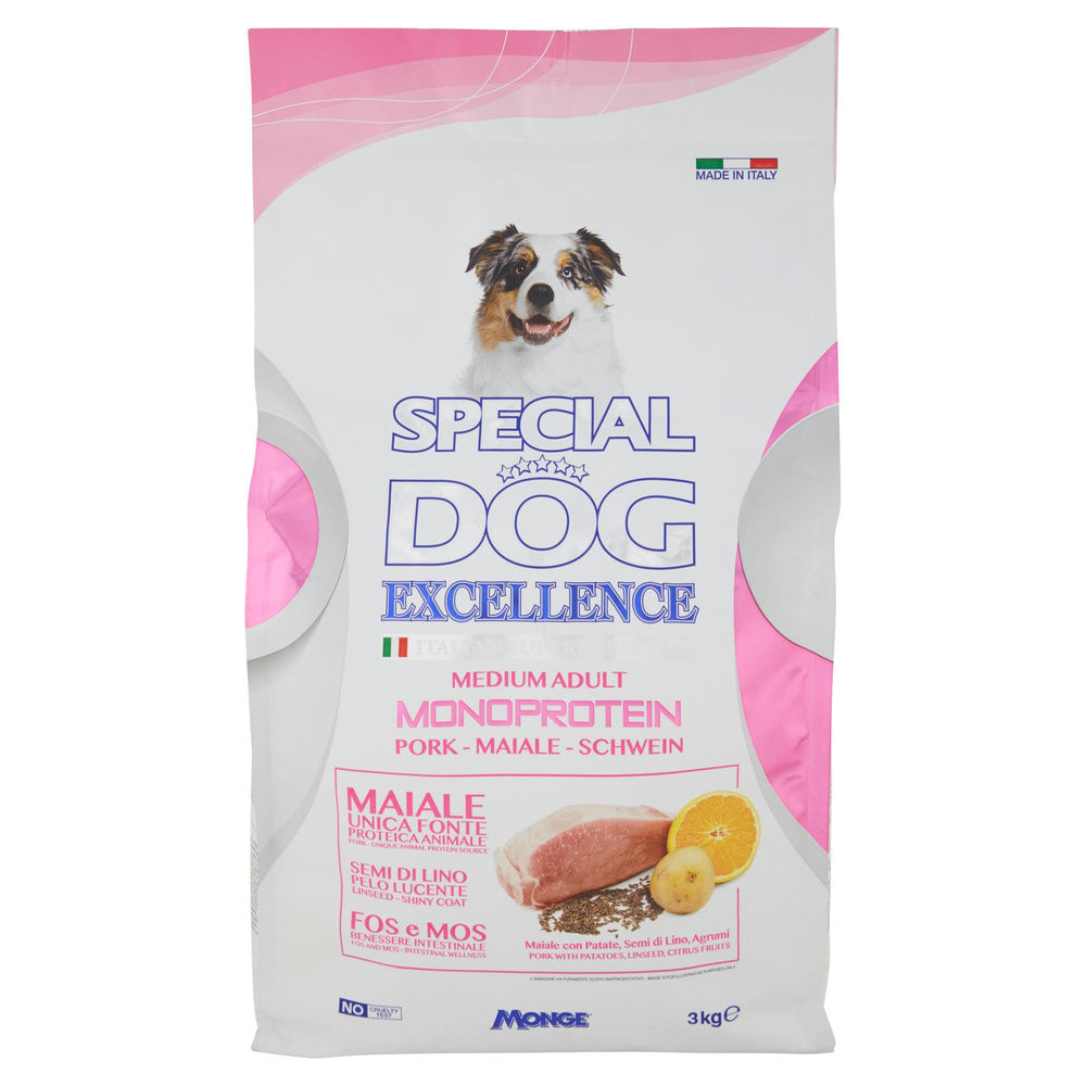 CROCCHETTE SPECIAL DOG EXCELLENCE MEDIUM MONOPROTEICO MAIALE 3KG - 2