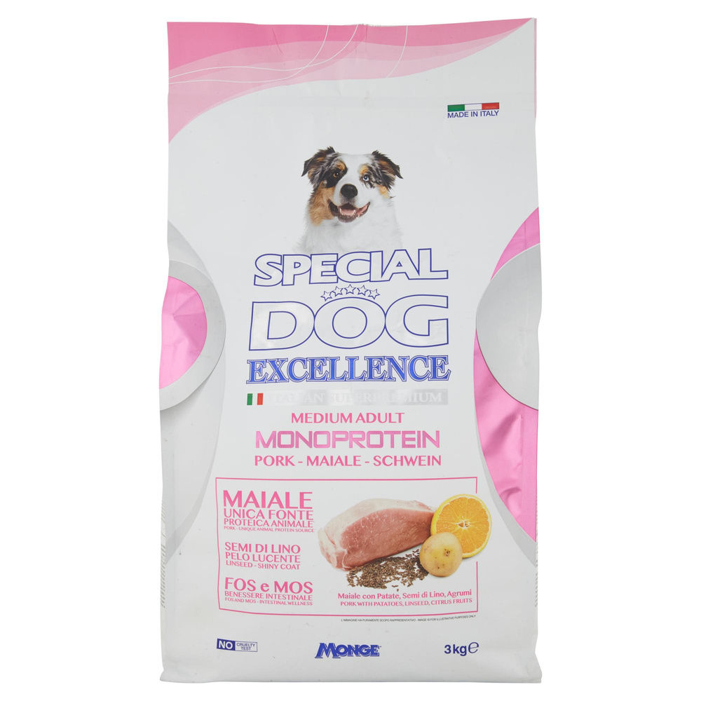 CROCCHETTE SPECIAL DOG EXCELLENCE MEDIUM MONOPROTEICO MAIALE 3KG - 3