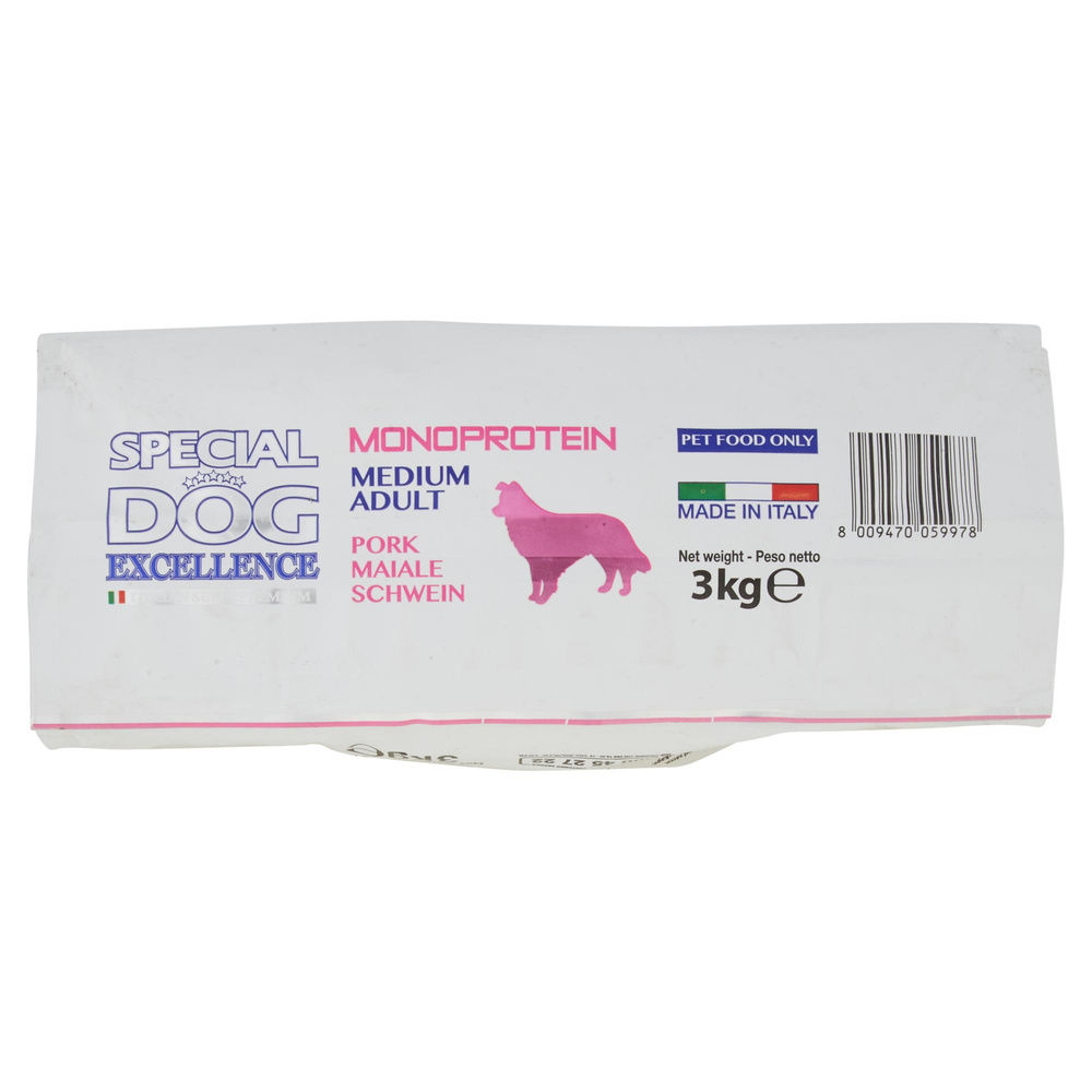 CROCCHETTE SPECIAL DOG EXCELLENCE MEDIUM MONOPROTEICO MAIALE 3KG - 7