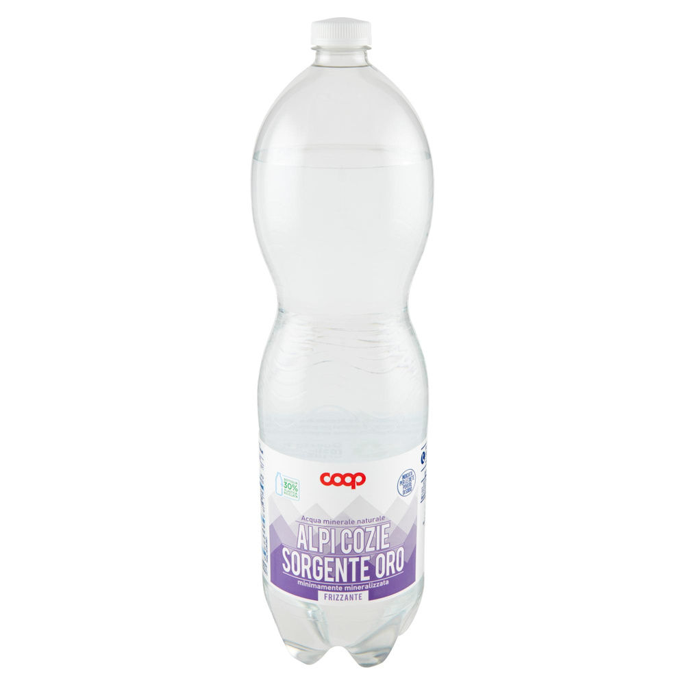 ACQUA MINERALE COOP FRIZZANTE MIN. MINER. FONTE ORO 30% RPET L 1,5 - 2