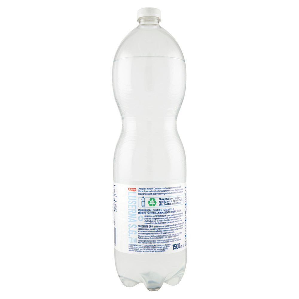 ACQUA MINERALE COOP FRIZZANTE MIN. MINER. FONTE ORO 30% RPET L 1,5 - 1