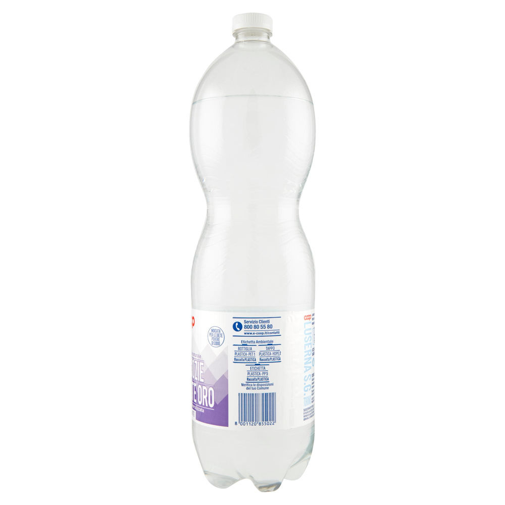 ACQUA MINERALE COOP FRIZZANTE MIN. MINER. FONTE ORO 30% RPET L 1,5 - 5