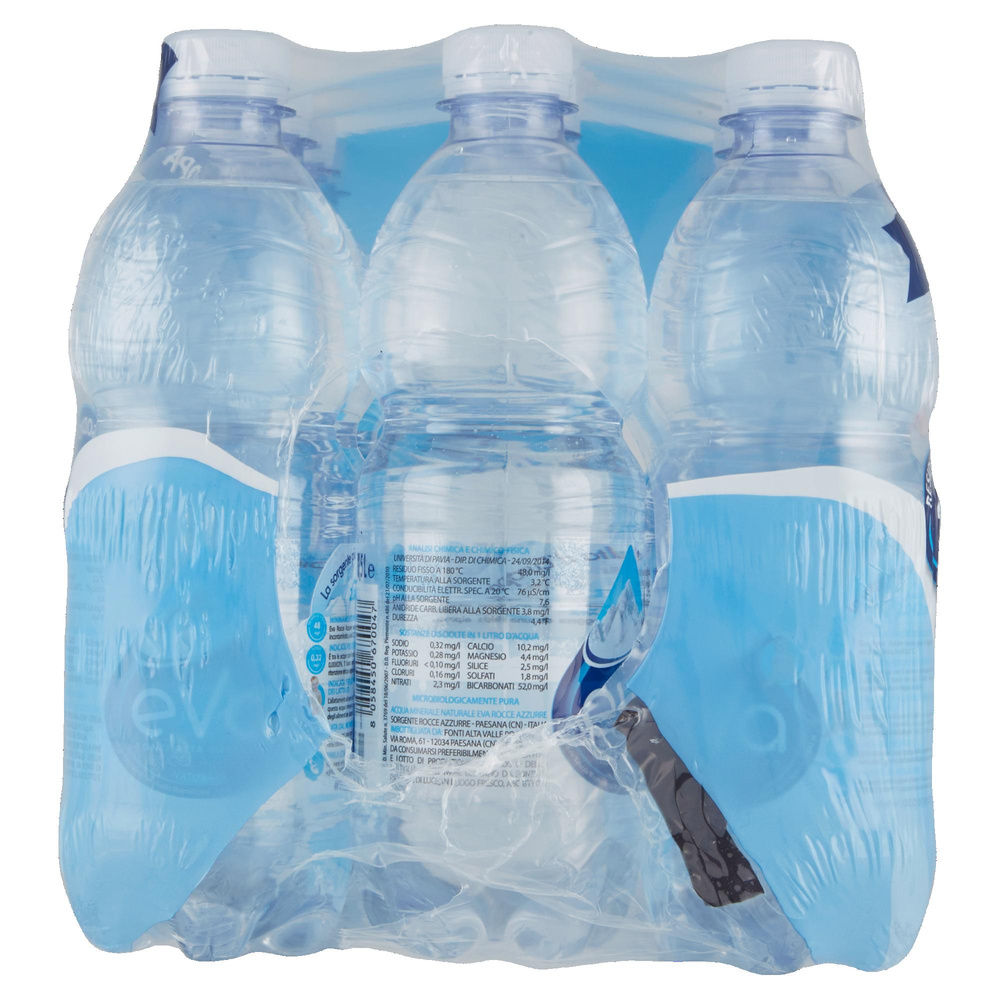 ACQUA MINERALE NATURALE EVA ROCCE AZZURRE CLUSTER ML 500 X 12 - 4
