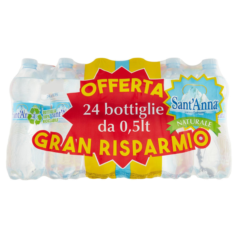 ACQUA MINERALE NATURALE SANT'ANNA CLUSTER ML 500 X 24 - 0